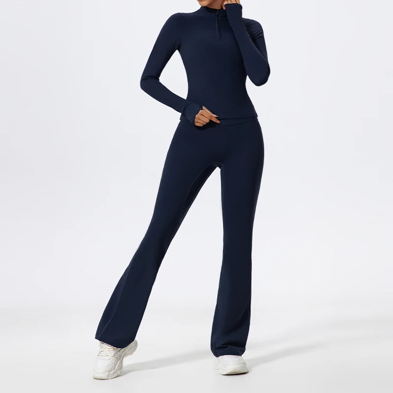 Half-Zipper Yoga Suit