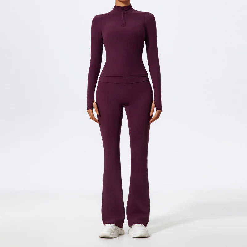 Half-Zipper Yoga Suit