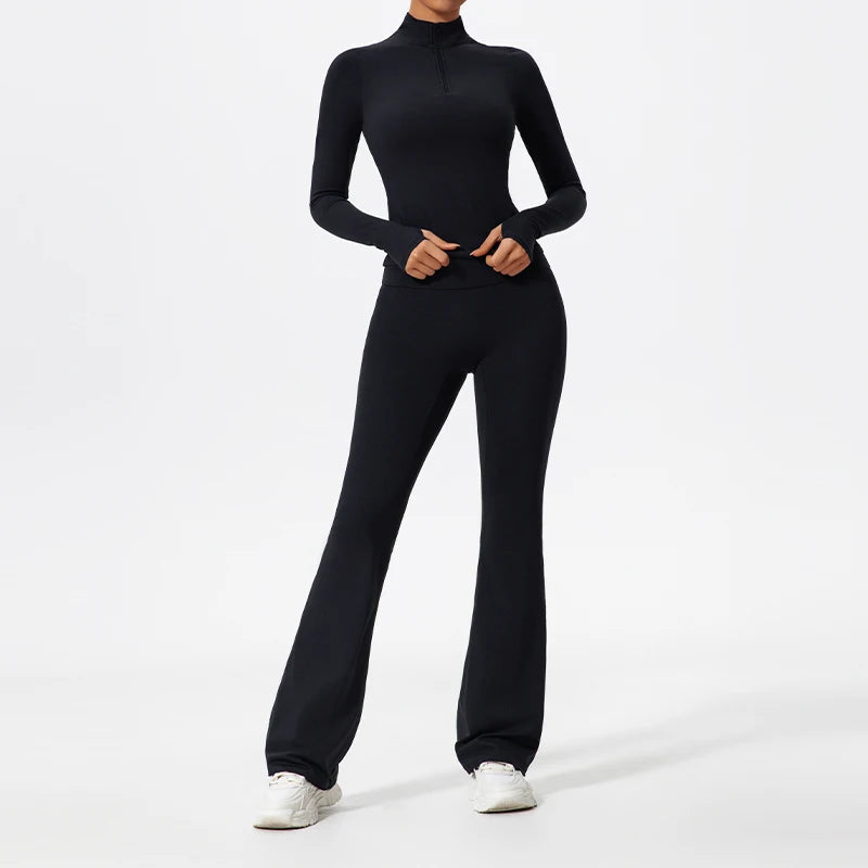 Half-Zipper Yoga Suit