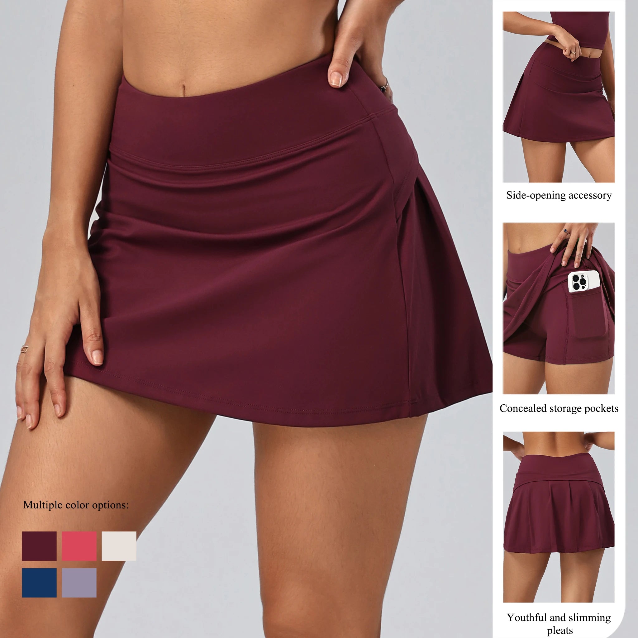 Kobra Flirt™ Pleated Performance Skort