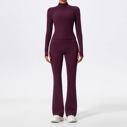 Half-Zipper Yoga Suit