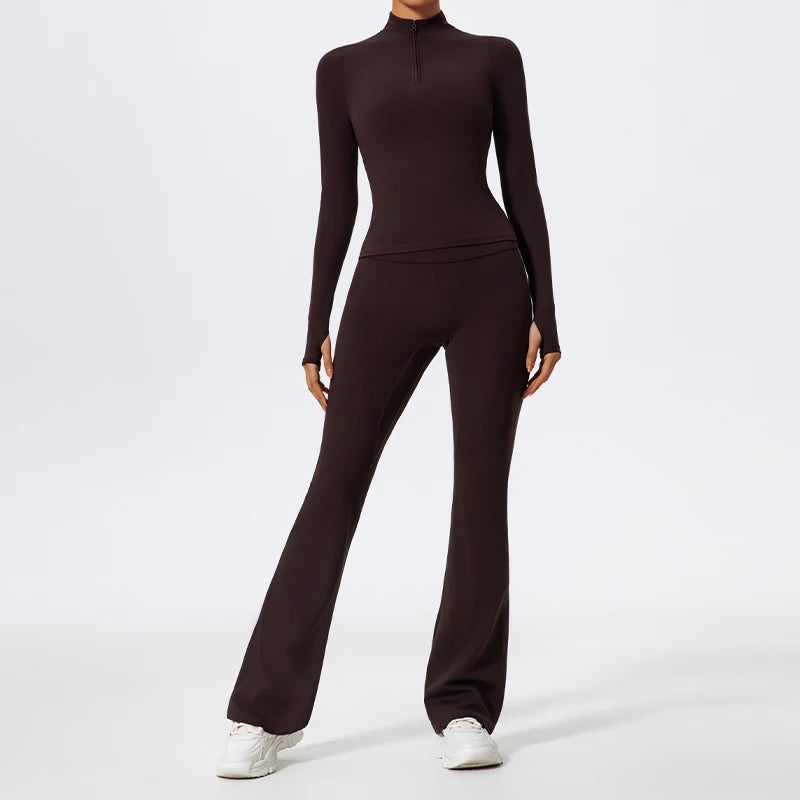 Half-Zipper Yoga Suit