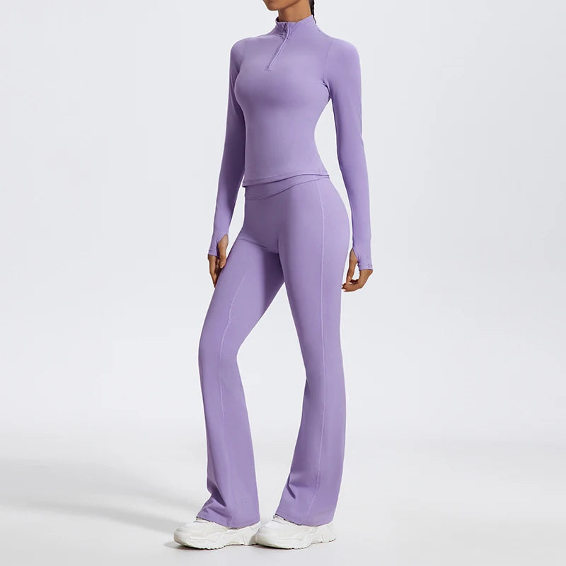 Half-Zipper Yoga Suit