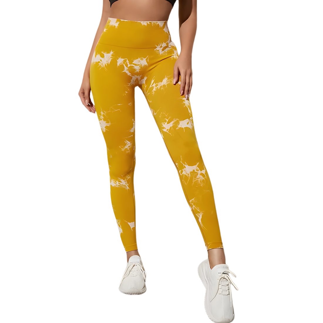 Color Marbling Tie-Dye Seamless Yoga Pants